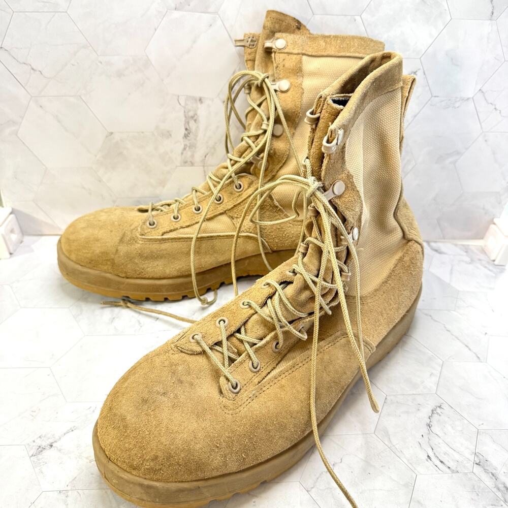 Belleville USA MFG Combat Boots Size 11.5 Military Desert Tan Made In USA 790V